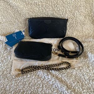 Louis vuitton multi pochette giant mono noir